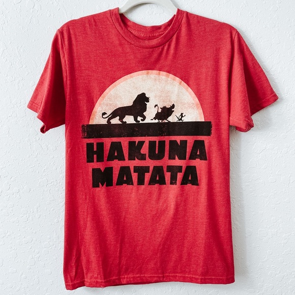 Disney Tops - Disney ‘Hakuna Matata’ Ling Kind Red T-Shirt Size Small